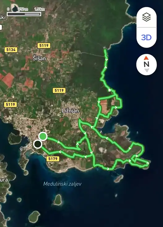 map with route